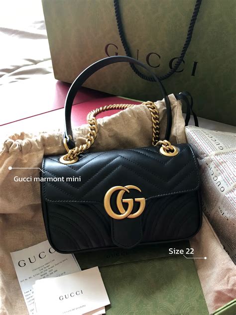 gucci marmont 22 cm ราคาช็อปไทย|Gucci Marmont mini review.